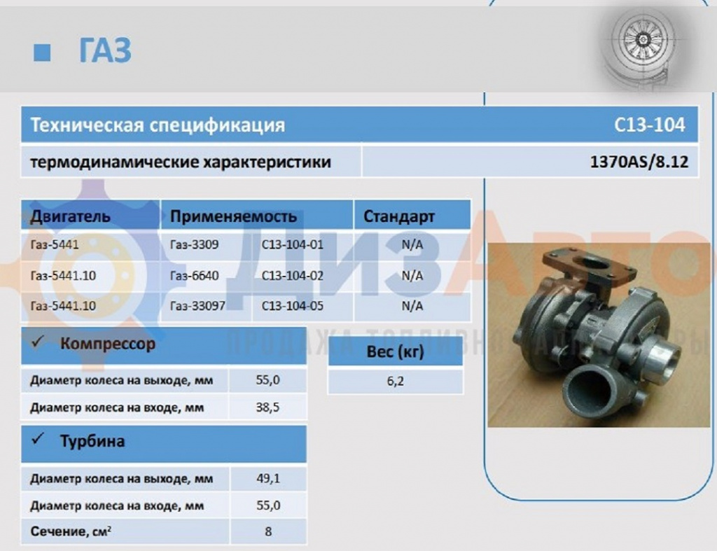 Турбокомпрессор С13-104-05